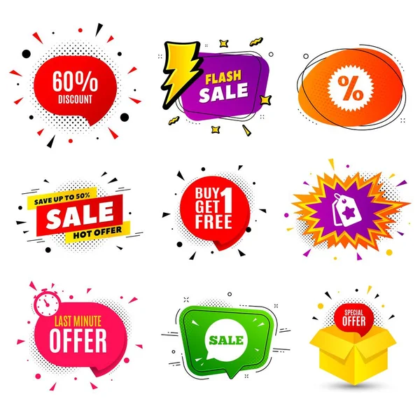 60% Discount. Sale offer price sign. Vector — Stock Vector