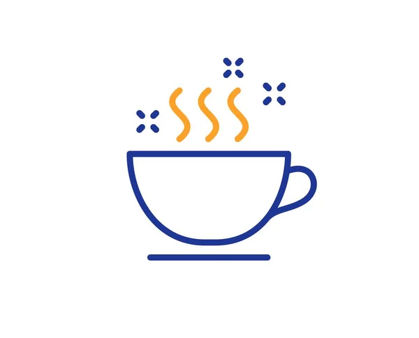 Иконка линии чашки кофе. Горячий знак капучино. Кружка с чаем. Вектор — стоковый вектор