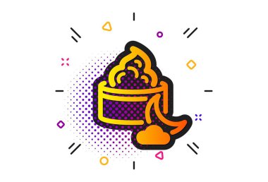 Gece yüz kremi ikonu. Cilt bakımı işareti. Kozmetik losyon. Vektör