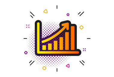 Grafik simgesi. Sütun grafik işareti. Vektör