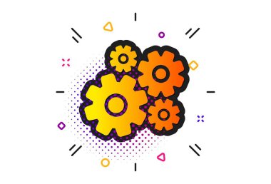 Gizli tekerlek simgesi. Mühendislik aleti işareti. Vektör