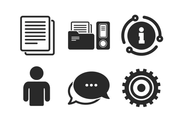 Accounting workflow icons. Human documents. Vector