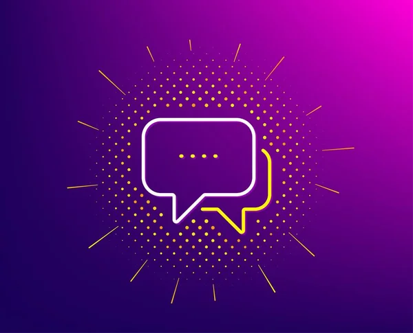 Message line icon. Chat comment sign. Speech bubble. Vector — Stock Vector