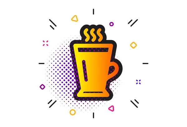 Latte simgesi. Sıcak Kahve veya Çay işareti. Vektör — Stok Vektör