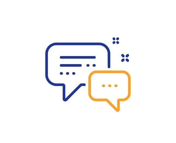 Employees messenger line icon. Speech bubble sign. Chat message. Vector — Stock Vector