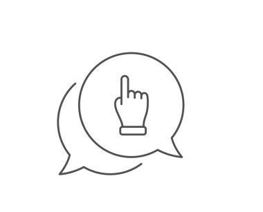 El çizgisi simgesine tıklayın. Bir parmak avuç içi işareti. Vektör