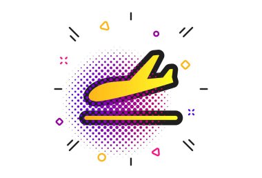 Uçak iniş simgesi. Uçak taşıma sembolü. Vektör