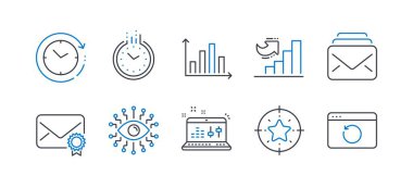 Yıldız Hedefi, Diyagram Grafiği, Zaman gibi Eğitim simgeleri. Vektör