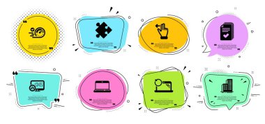 Kurtarma bilgisayarı, hız göstergesi ve dağıtım simgeleri ayarlandı. Not defteri, istatistik ve strateji işaretleri. Vektör