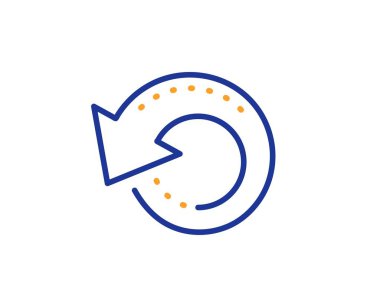 Kurtarma bilgi satırı simgesi. Yedekleme veri işareti. Bilgileri geri yükleyin. Vektör