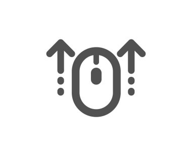 Fare simgesini yukarı kaydırın. Kaydırma ok işareti. Açılış sayfası kaydırma. Vektör