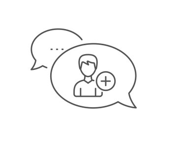 Kullanıcı satırı simgesi ekleyin. Profil Avatar işareti. Vektör