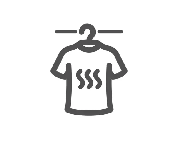 Icono de camiseta seca. Señal de la camisa de lavandería. Limpiador de ropa. Vector — Vector de stock