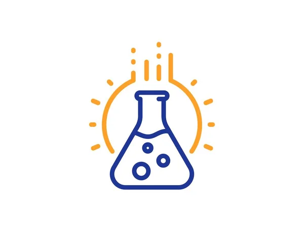 Chemielabor-Ikone. Laborkolben-Schild. Analyse. Vektor — Stockvektor