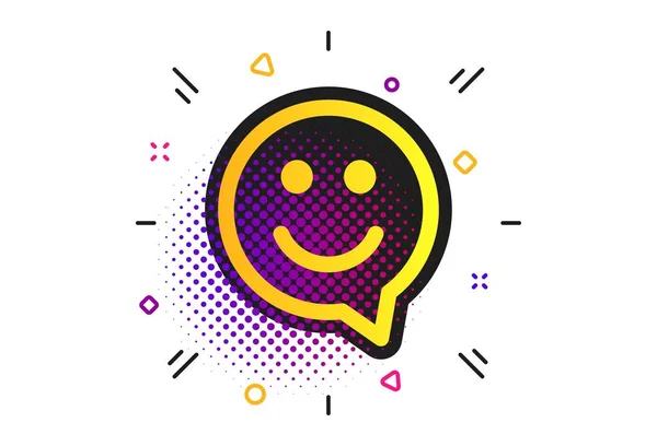 Happy face speech bubble symbol. Smile icon. Vector — Stock Vector