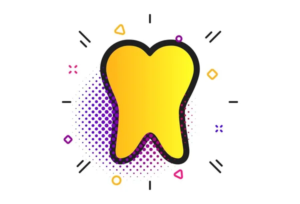 Ikona znaku zęba. Symbol opieki stomatologicznej. Wektor — Wektor stockowy