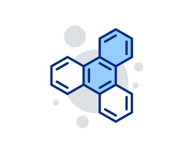 Kimyasal formül çizgisi simgesi. Kimya laboratuar tabelası. Analysis. Vektör