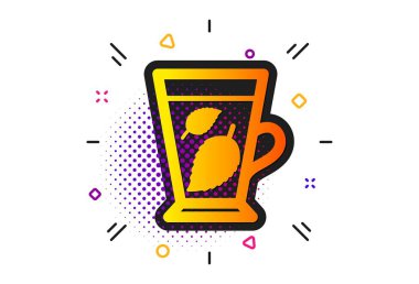 Nane Çayı simgesi. Taze bitkisel içecek. Vektör