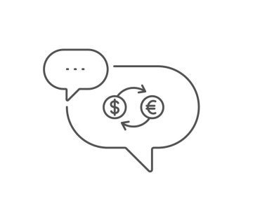 Para değişim satırı simgesi. Bankacılık para birimi. Vektör