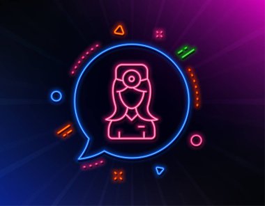 Okulist Doktor hattı simgesi. Sağlık göz işareti. Optometri Kliniği. Vektör