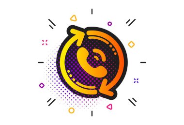 Çağrı merkezi hizmet simgesi. Destek işaretini geri çağırın. Vektör