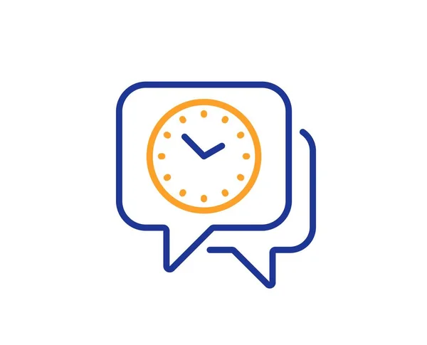 Time management line icon. Clock watch sign. Deadline. Vector — Stock Vector