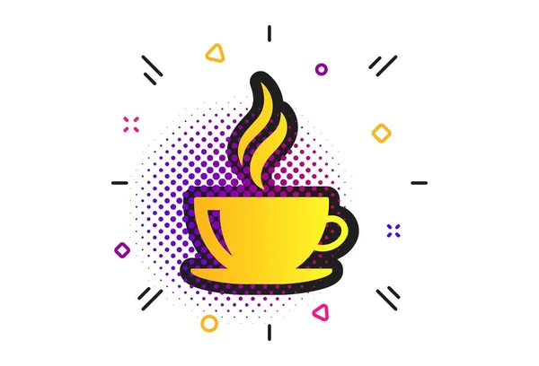 Coffee cup sign icon. Hot coffee button. Vector — Stock Vector