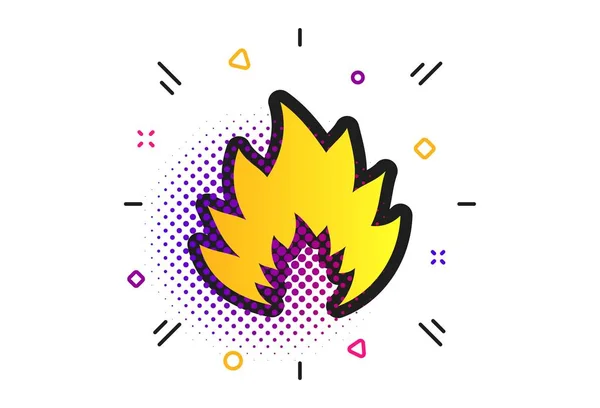 Fire flame sign icon. Heat symbol. Vector