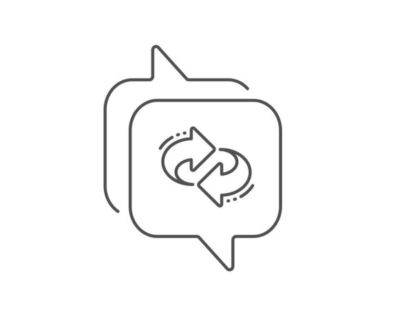 Refresh, change arrow line icon. Вращение наконечника стрелы. Вектор
