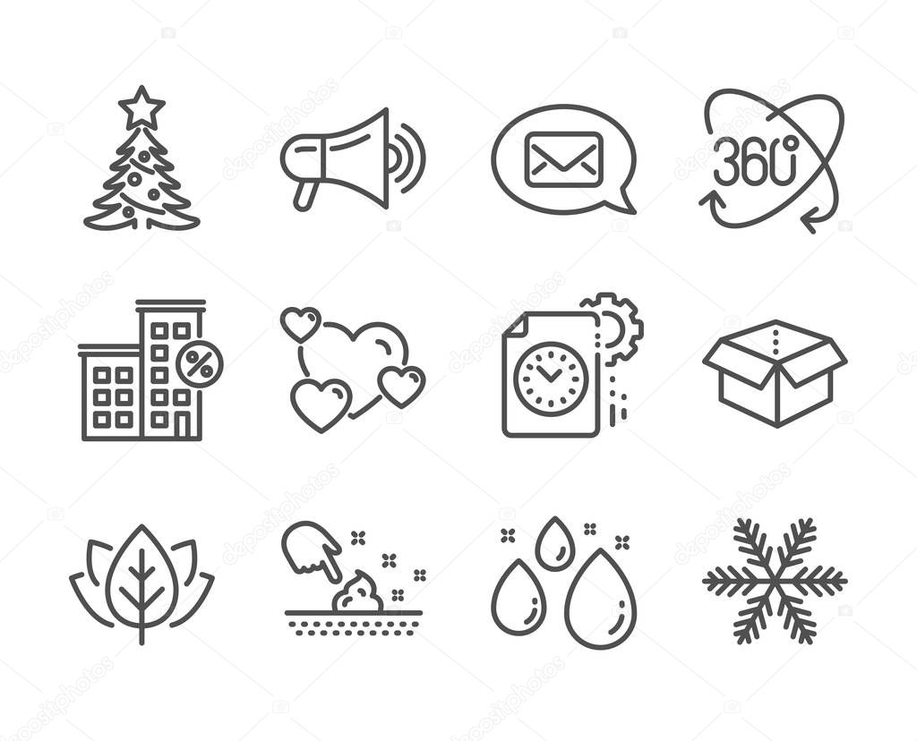 Set of Business icons, such as Heart, Full rotation, Skin moisture. Vector