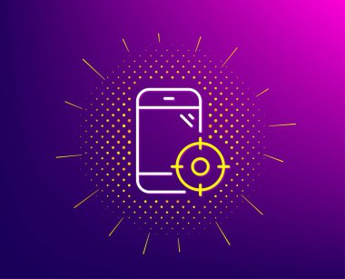 Seo telefon hattı simgesi. Akıllı telefon hedefleme işareti. Trafik yönetimi. Vektör