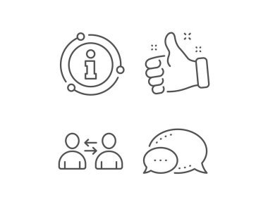 Ekip çalışması hattı simgesi. Profil avatar işareti. Vektör