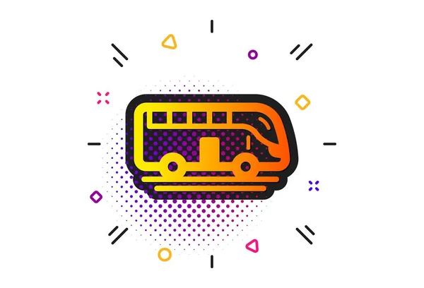 Ikona transportu wycieczek autobusowych. Znak pojazdu transportowego. Wektor — Wektor stockowy