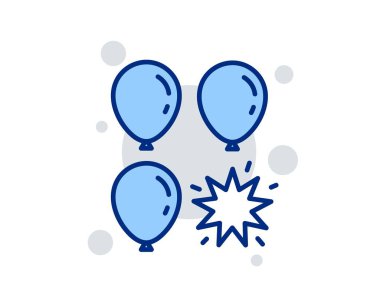 Balon dart çizgi simgesi. Eğlence Parkı işareti. Vektör