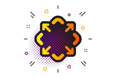 Ok simgesini en üst düzeye çıkarın. Tam ekran işareti. Vektör