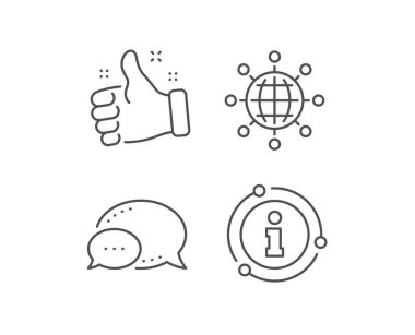 İş ağı satırı simgesi. Uluslararası iş. Vektör