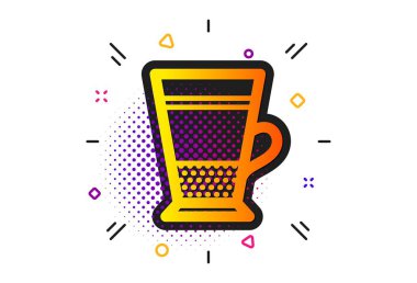 Çift Latte kahve simgesi. Sıcak içecek işareti. Vektör