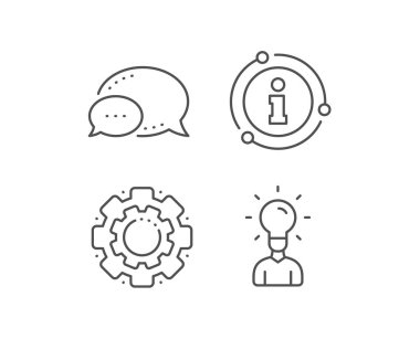 Fikir lamba hattı simgesi ile insan silueti. Vektör