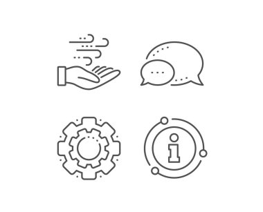 Rüzgar enerjisi hattı simgesi. Meltem işareti. Ekoloji gücü. Vektör