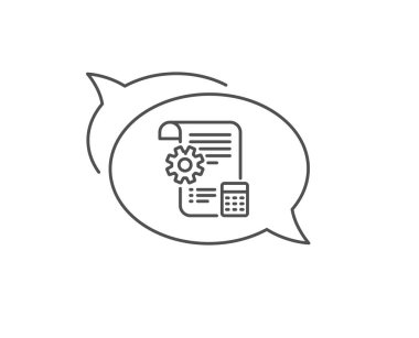 Ayarlar plan satırı simgesi. Mühendislik çark takım işareti. Vektör