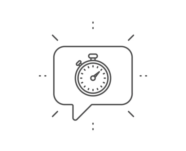 Pictogram van de timer lijn. Stopwatch teken. Vector — Stockvector