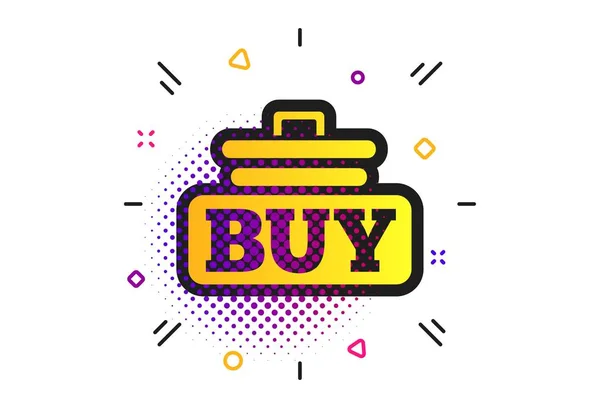 Comprar ícone de sinal. Botão de carrinho de compras online. Vetor — Vetor de Stock