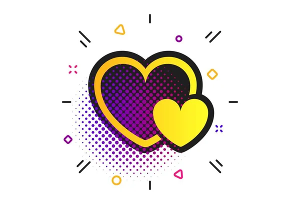 Hearts sign icon. Love symbol. Vector — Stock Vector