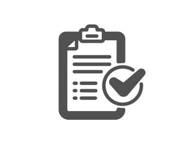 Anket denetim listesi simgesi. Rapor işareti. Vektör