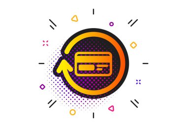 Kredi kartı simgesi. Cashback servisi. Vektör