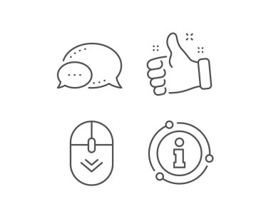 Fare çizgisi simgesini aşağı kaydırın. Kaydırma ekran işareti. Sayfayı kaydırın. Vektör
