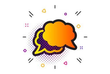 Chat comment icon. Comic speech bubble sign. Social media message. Vector