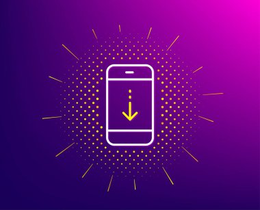 Telefon hattı simgesini aşağı kaydırın. Kaydırma ekran işareti. Sayfayı kaydırın. Vektör