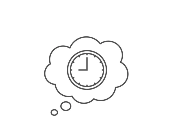 Icono de línea de reloj. Signo de tiempo o reloj. Vector — Archivo Imágenes Vectoriales