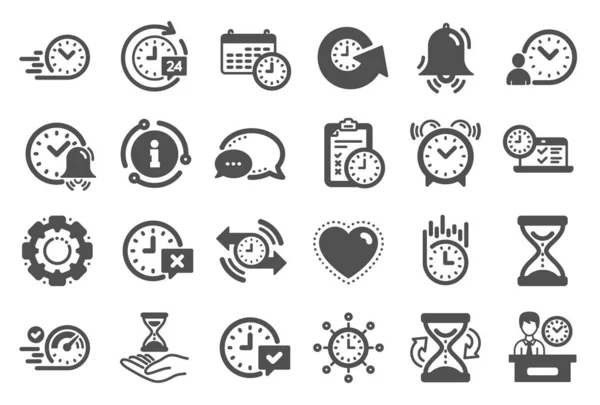 Iconos de tiempo. Conjunto de Calendario, Gestión de Tiempo y Entrega. Vector — Archivo Imágenes Vectoriales
